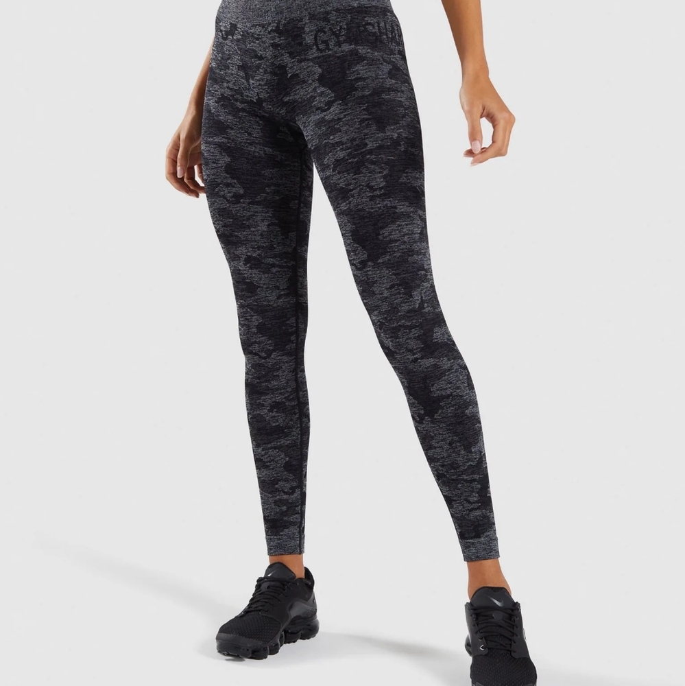 NEW Black Gymshark Camo Leggings